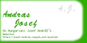 andras josef business card